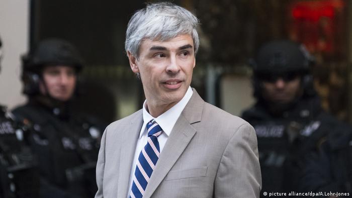 A picture of Larry Page taken outside Trump Tower in New York