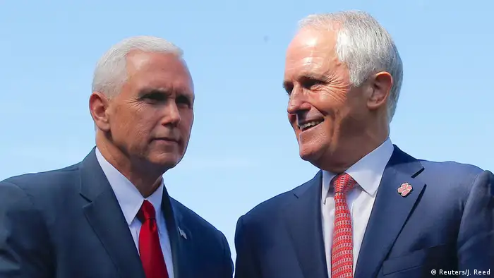 Australien Mike Pence und Malcolm Turnbull in Sydney