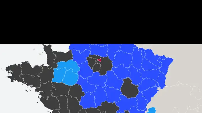 Infografik Karte Frankreich Wahlen 2017 nach Departements