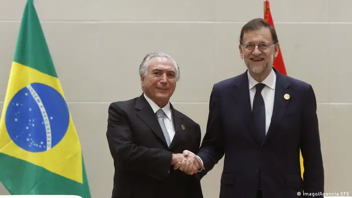 China Brasiliens Präsident Michel Temer trifft spanischen Premierminister Mariano Rajoy (imago/Agencia EFE)