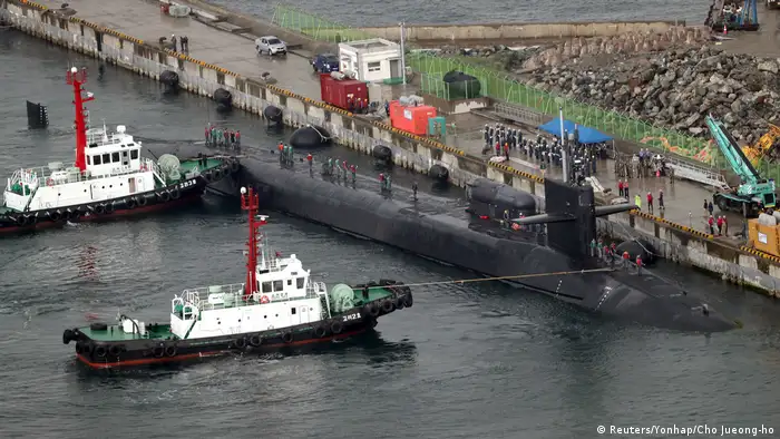 Südkorea USS Michigan in Busan