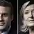 Frankreich Bildkombo Emmanuel Macron und Marine Le Pen