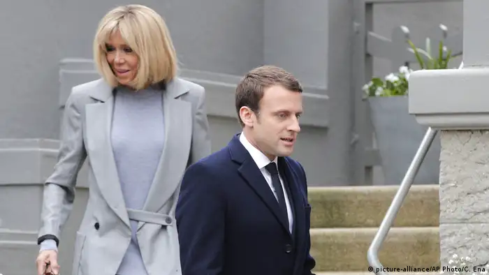 Frankreich Präsidentschaftswahl 2017 | Emmanuel Macron & Ehefrau Brigitte Trogneux