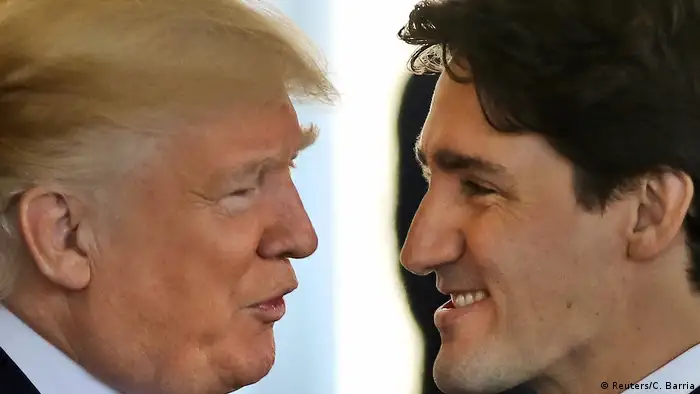 USA Kanada Donald Trump und Justin Trudeau (Reuters/C. Barria)