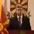 Mazedonian Präsident Gjorge Ivanov PK