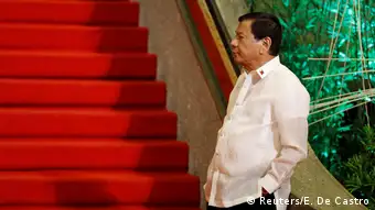 ASEAN 2017 Philippine President Rodrigo Duterte waits for other Southeast Asian leaders to arrive during the 30th ASEAN summit in Manila