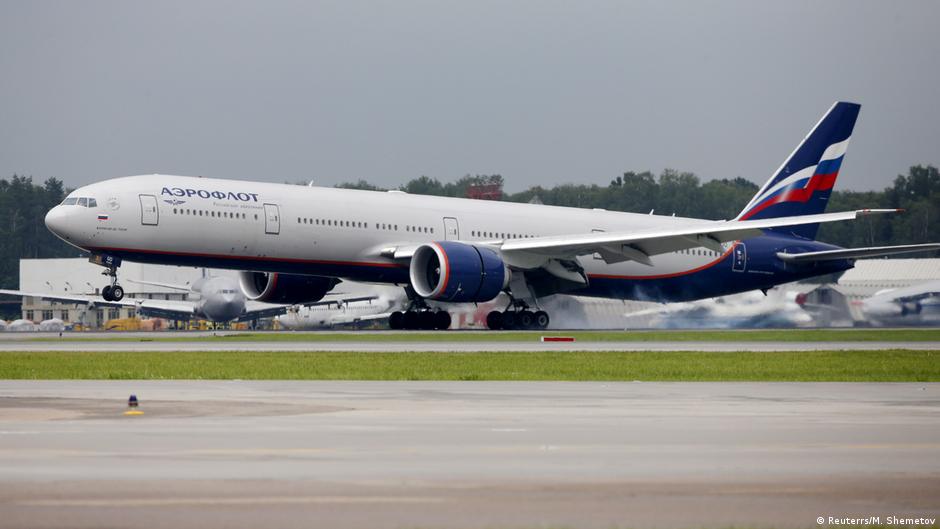 Aeroflotov Boing 777 sleće na aerodrom u Moskvi