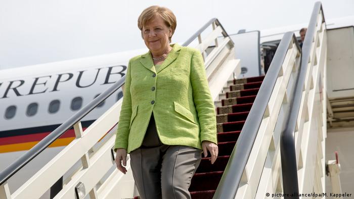 Ангела Меркель при прибытии в Сочи