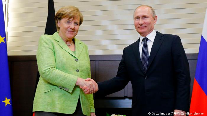 Ангела Меркель и Владимир Путин в Сочи