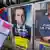Эмманюэль Макрон и Марин Ле Пен на предвыборых плакатах