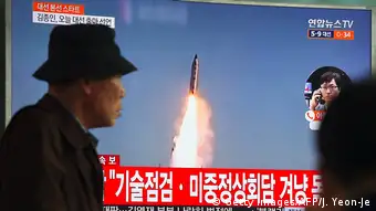 Südkorea TV Übertragung Raketentest in Nordkora