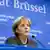 Ангела Меркель выступает на саммите в Брюсселе