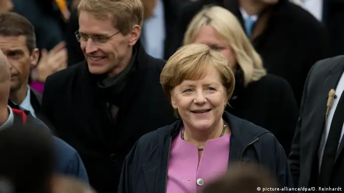 Wahlkampf CDU Schleswig-Holstein Merkel und Günther