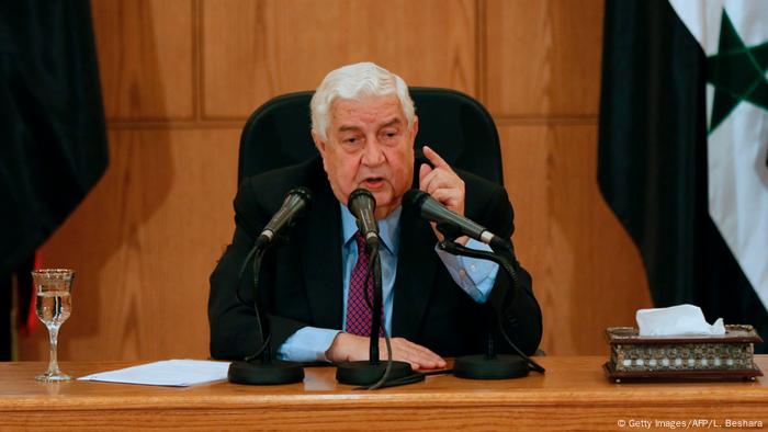 Syrien Damaskus Außenminister Walid al-Mualim (Getty Images/AFP/L. Beshara)