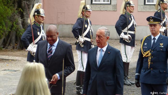 Sao Tome und Principe Marcelo Rebelo de Sousa und Evaristo de Carvalho