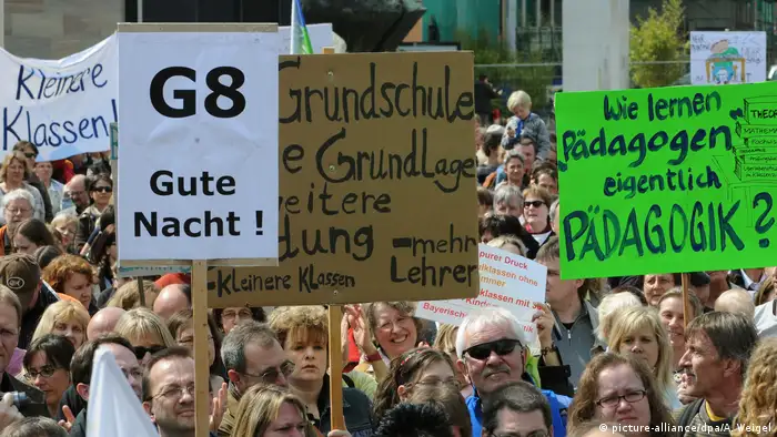 Deutschland Protest gegen das G8 Gymnasium