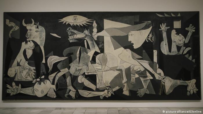 Picasso's 'Guernica', a painting showing abstract representations of injured men and women