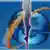 The Internet Explorer logo with a tear through it
