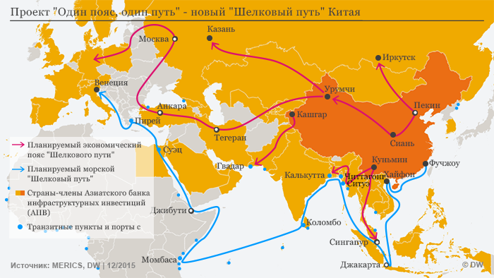 Infographic One belt, one road - China's new silk road RUS