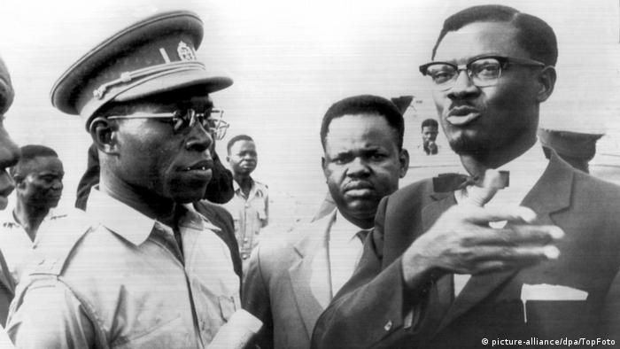 Lumumba mit Joseph Mobutu