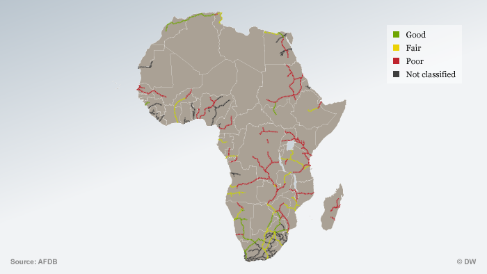 Info graphic railroad tracks in Africa ENG