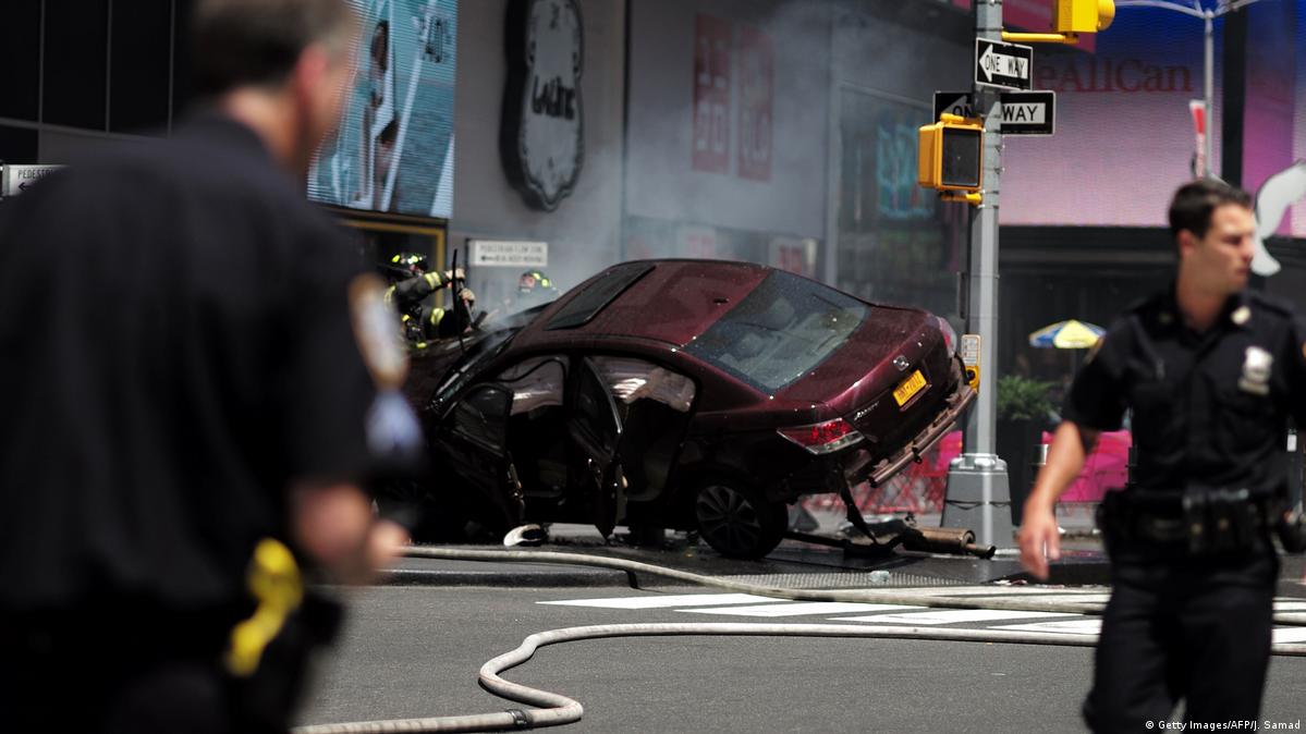 Vehicle strikes Times Square pedestrians