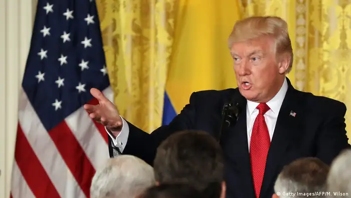 USA Washington Pressekonferenz Trump und Präsident Santos