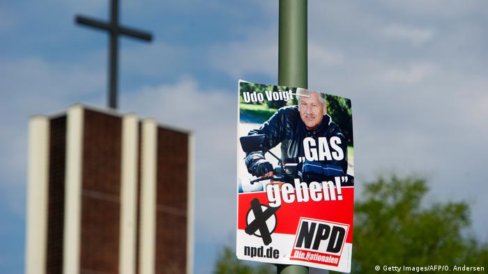 Deutschland NPD-Plakat Gas geben!