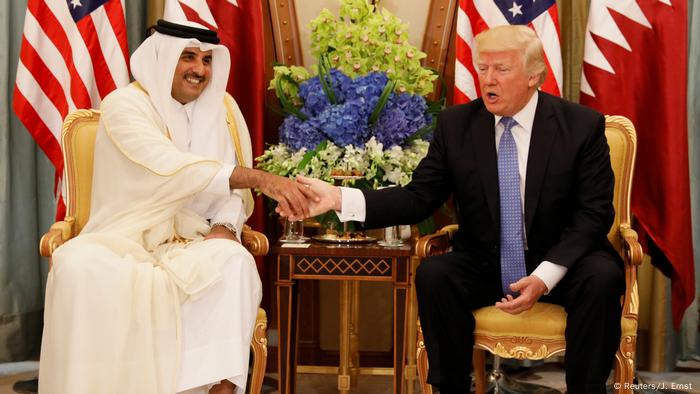 الرئيس دونالد ترامب والشيخ تميم بن حمد
