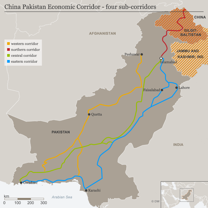 Karte Pakistan Autobahnen