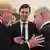کوشنر (وسط) در کنار دونالد ترامپ و بنیامین نتایاهو در دیدار اخیر این دو در اسرائیل
