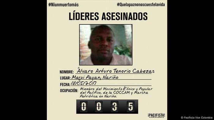 Kolumbien Kampagne gegen den Frieden (Pacifista Vice Colombia)