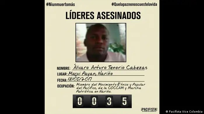 Kolumbien Kampagne gegen den Frieden (Pacifista Vice Colombia)