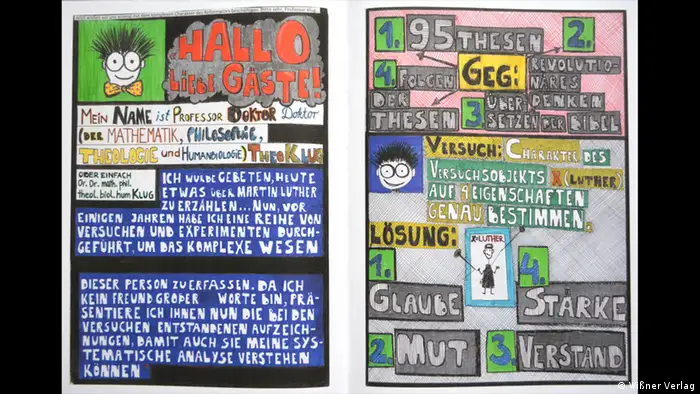 In bunten Buchstaben wird von der Reformation erzählt / Bildergalerie Luther-Comics | Martin Luther - Der Comic (Wißner Verlag)