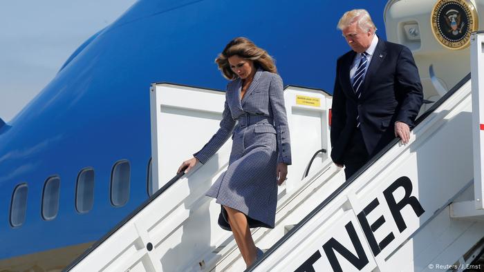 Donald und Melania Trump Ankunft Brüssel (Reuters/J.Ernst)