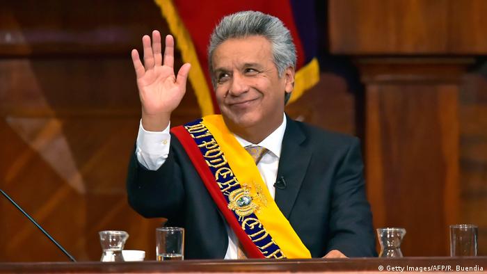 Ecuador Sozialist Lenín Moreno tritt Präsidentenamt aan
