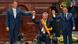Lenín Moreno (centro), presidente de Ecuador y la izquierda Rafael Correa, expresidente Lenín Moreno (centro), presidente de Ecuador y la izquierda Rafael Correa, expresidente