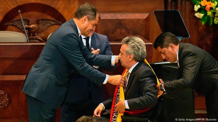 Ecuador Sozialist Lenín Moreno tritt Präsidentenamt aan (Getty Images/AFP/R. Buendia)