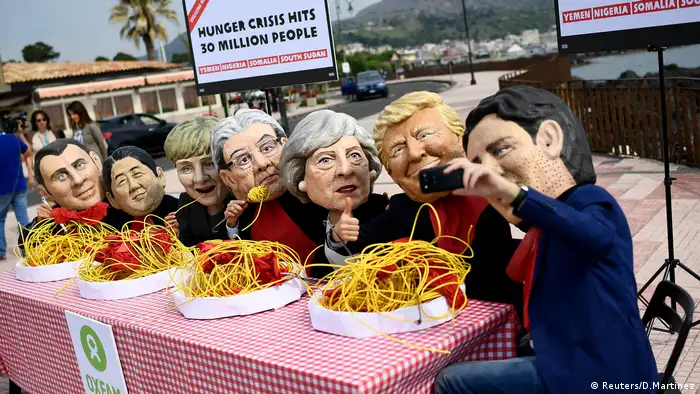 G7 Protest Italien Masken