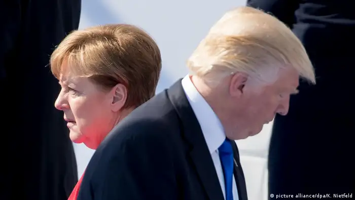 Belgien Nato-Gipfel | Trump und Merkel