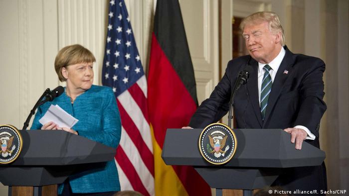Donald Trump und Angela Merkel (Picture alliance/R. Sachs/CNP)