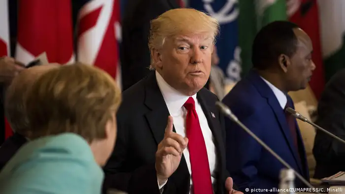 Italien G7 - Angela Merkel und Donald Trump