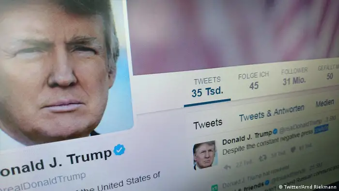 Donald Trumps Twitter-Account mit covfefe-Tweet