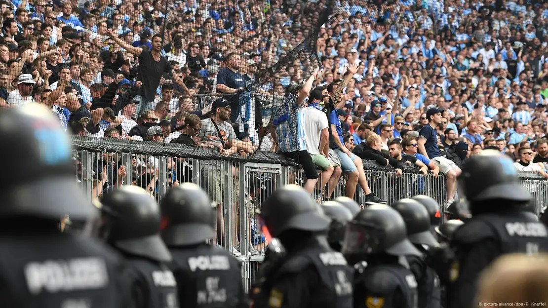 1860 Munich drop into Germany's third tier amid chaos at the Allianz Arena  with angry fans turning violent in stands