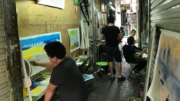 Kunstkopien für den Weltmarkt in Dafen, Shenzhen, China 
