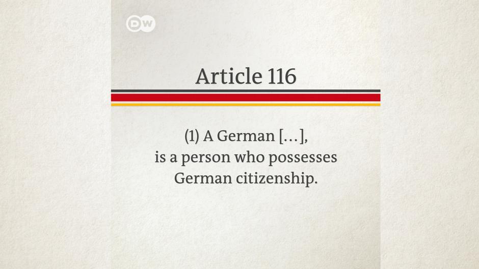 The German Basic Law citizenship DW 06/02/2017