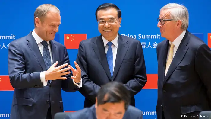 Brüssel China-EU-Gipfel | Tusk & Li Keqiang & Juncker