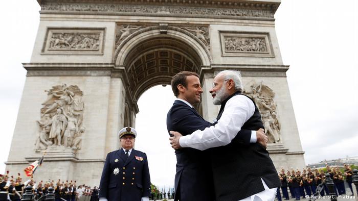 Frankreich Macron und Modi in Paris