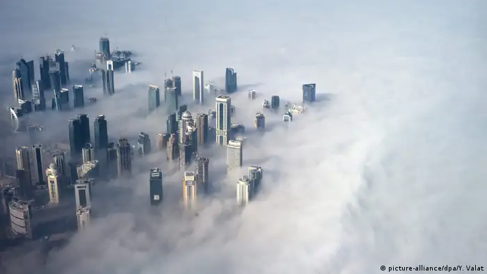Katar Doha im Nebel