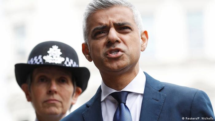 London Bürgermeister Sadiq Khan und Metropolitan Police Commissioner Cressida Dick (Reuters/P. Nicholls)